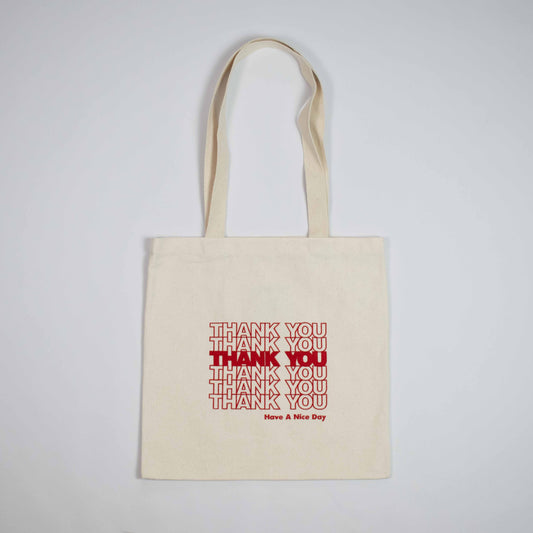 THANK YOU TOTE (Red) - YIKEY CLOTHING CO.