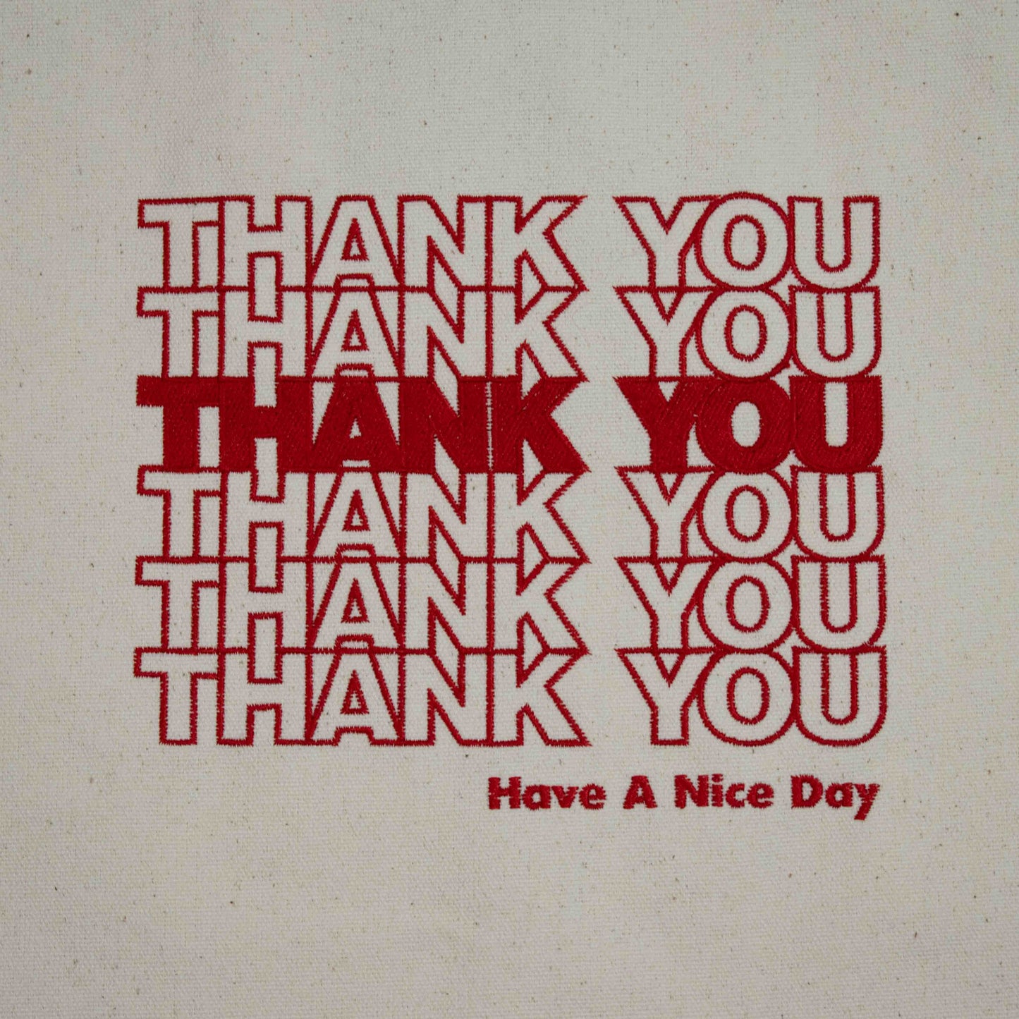 THANK YOU TOTE (Red) - YIKEY CLOTHING CO.