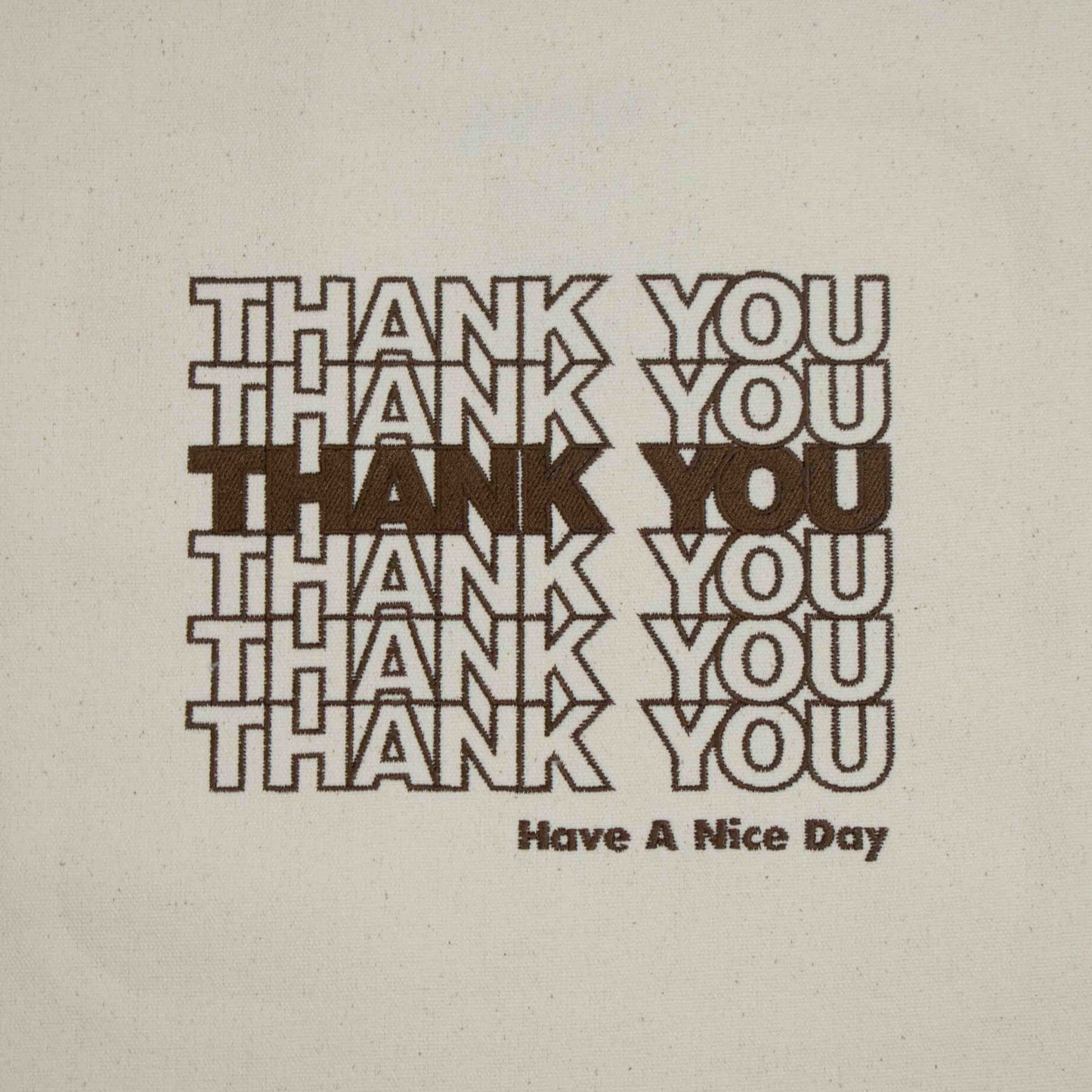 THANK YOU TOTE (Brown) - YIKEY CLOTHING CO.