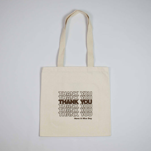 THANK YOU TOTE (Brown) - YIKEY CLOTHING CO.